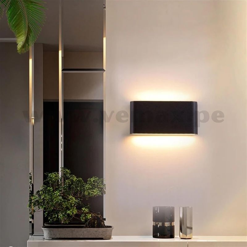 GENERICO - Aplique Black Long Lightbar Luz Cálida