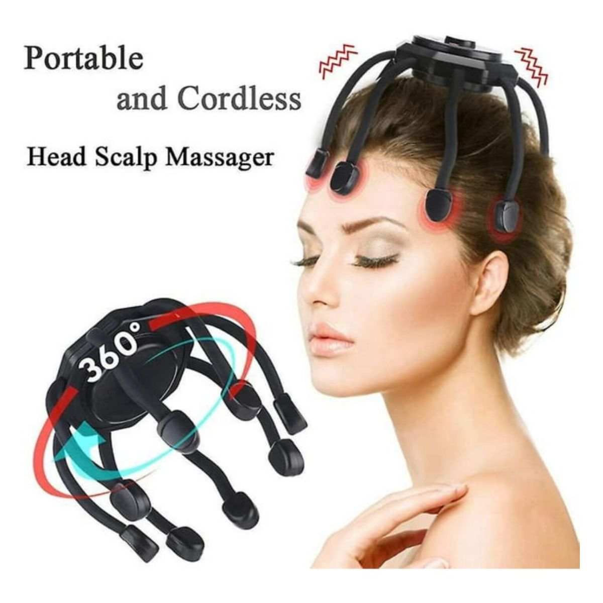 OEM - MASAJEADOR ELÉCTRICO CON 3 MODOS para estrés alivio dolor migraña