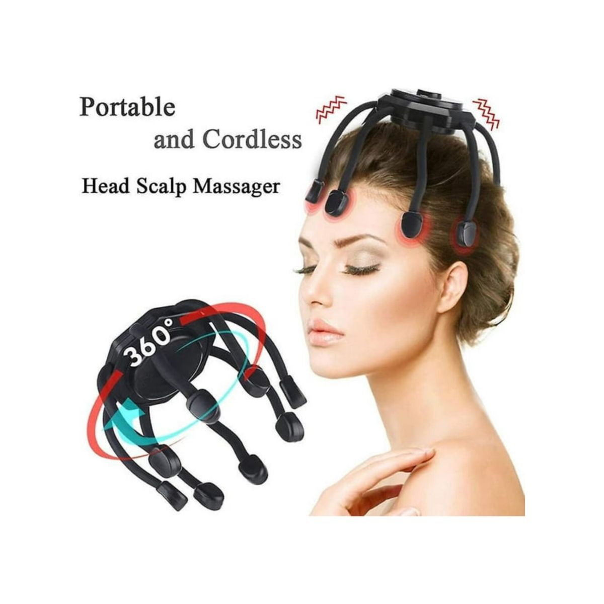 OEM - MASAJEADOR ELÉCTRICO CON 3 MODOS para estrés alivio dolor migraña