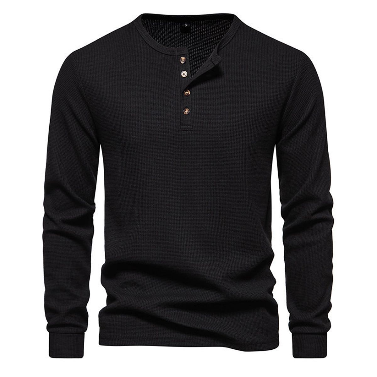 BLWOENS - Polera de manga larga para hombres - Negro