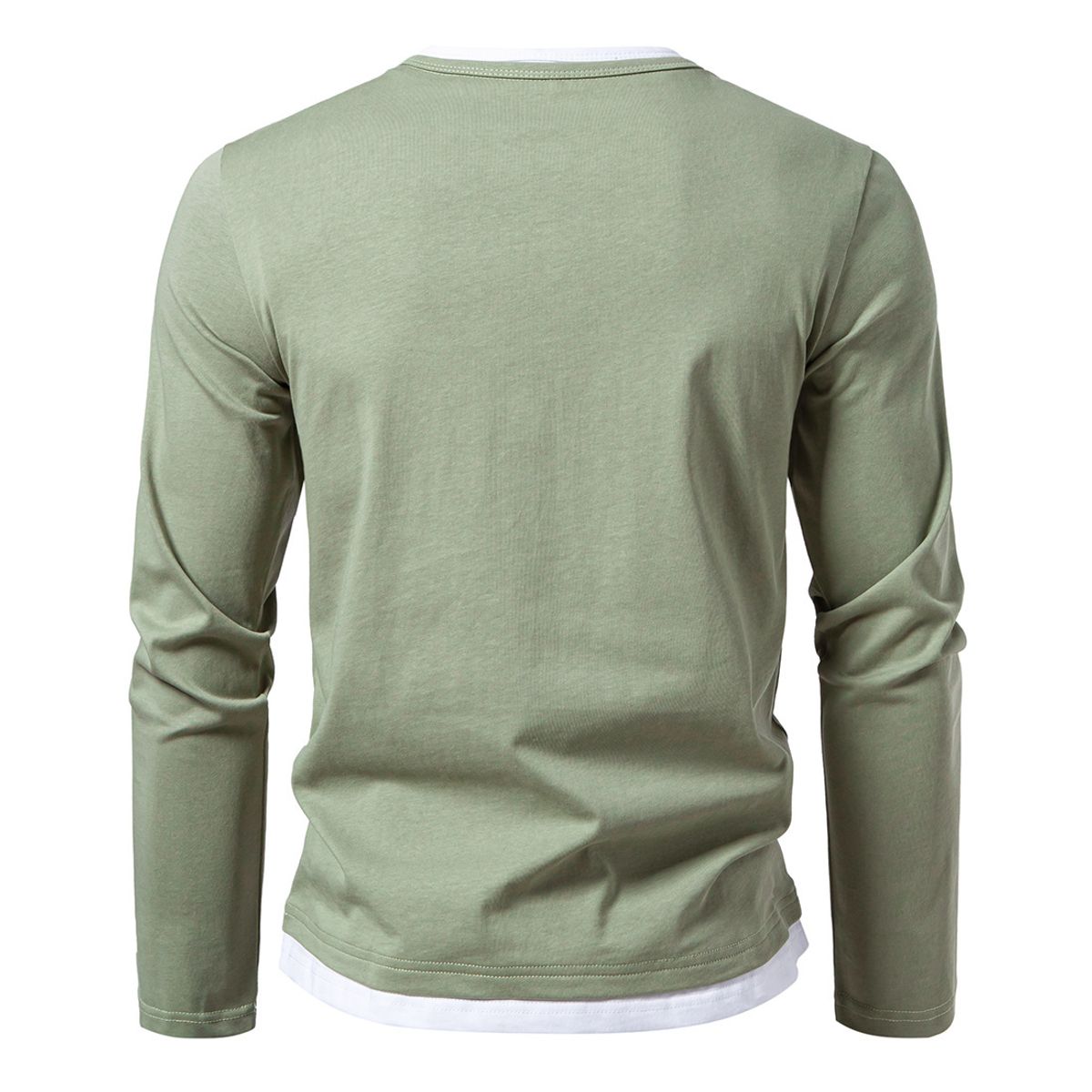 BLWOENS - Polera de manga larga para hombres - Verde
