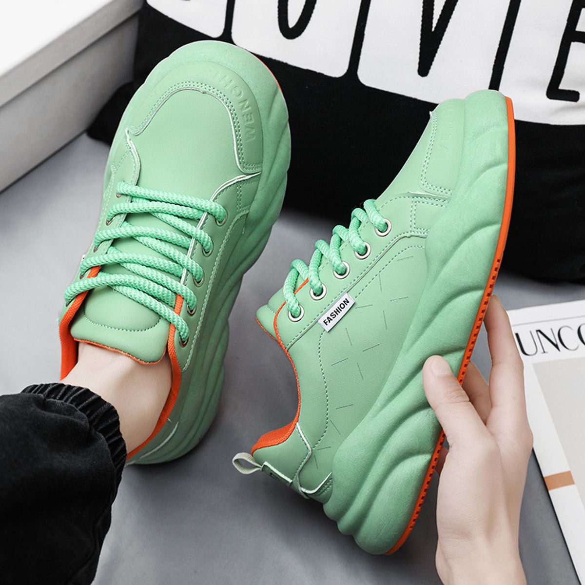 BLWOENS - Zapatos de portivas para hombres Zapatillas - Verde