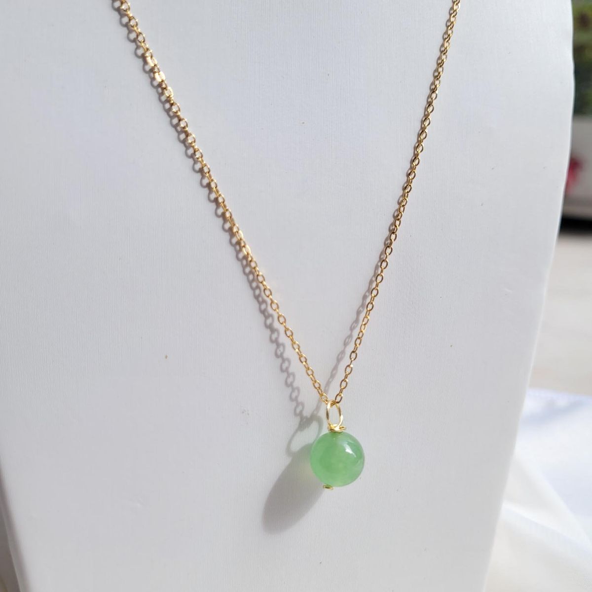 INTUERI - Collar Acero Aventurina Verde