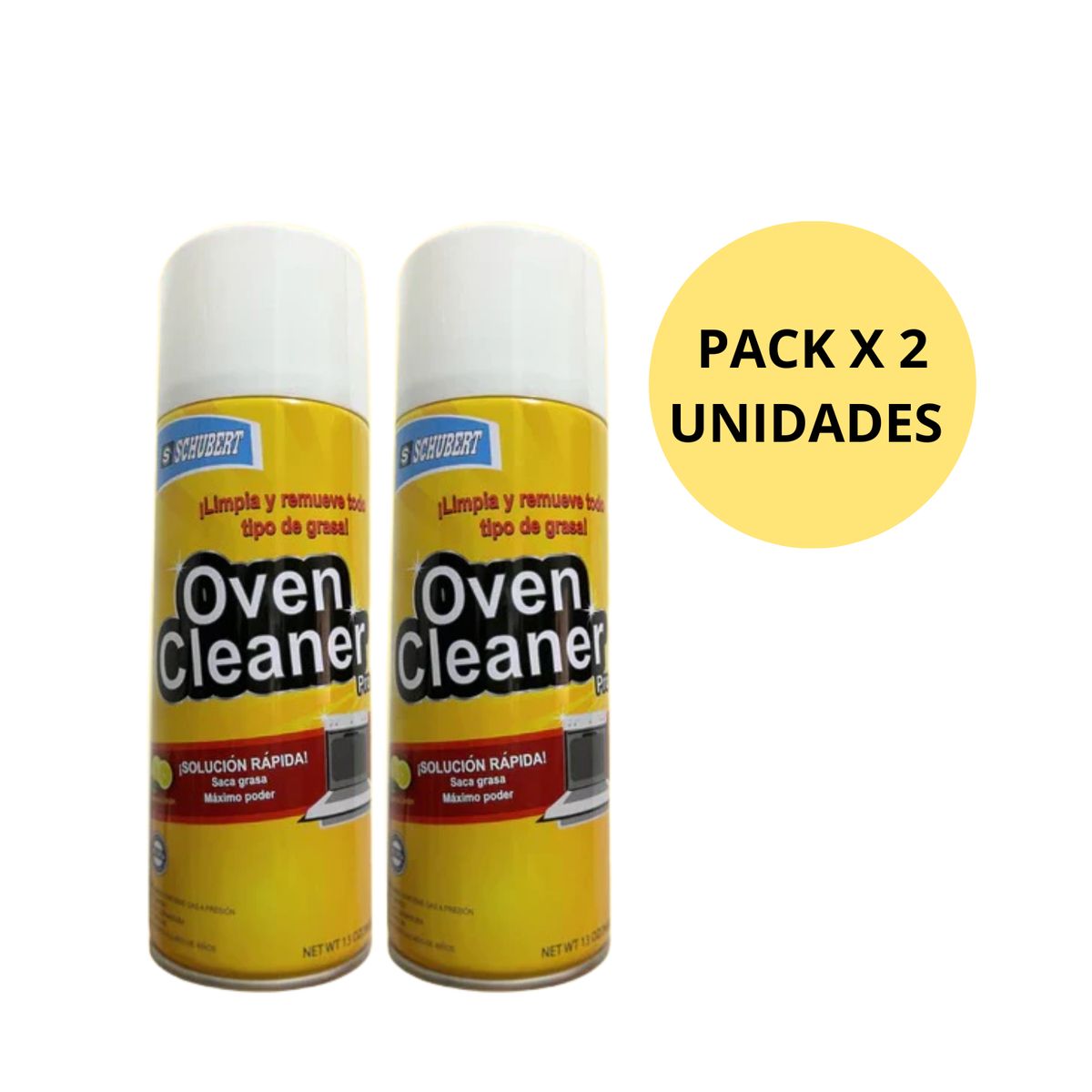 GENERICO - LIMPIADOR QUITA GRASA OVEN CLEANER - PACK 2 UNIDADES