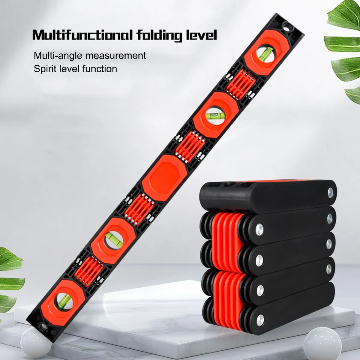 GENERICO - Nivel De Mano (burbuja) Plegable, 60 Cm, Profesional