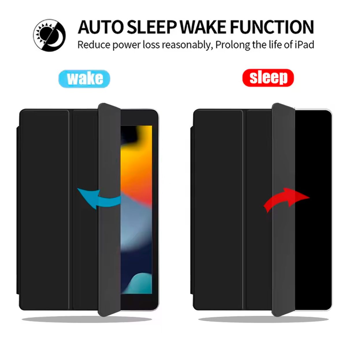 GENERICO - Carcasa Funda Ligera Magnética Para Ipad Air M2 - M3 11 " - NEGRO