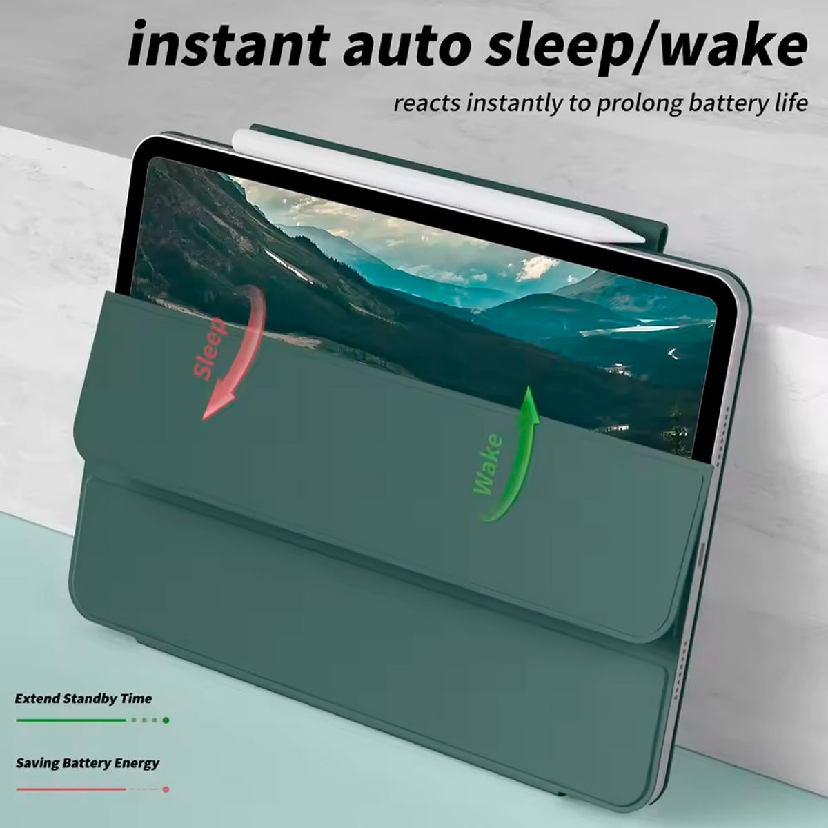 GENERICO - Carcasa Funda Ligera Magnética Para Ipad Air M2 - M3 11 " - ROSA