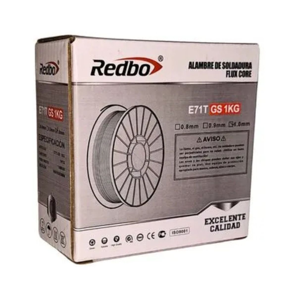 REDBO - Alambre de Soldadura MIG FLUX REDBO E71T-GS 1.0 mm 1 Kg