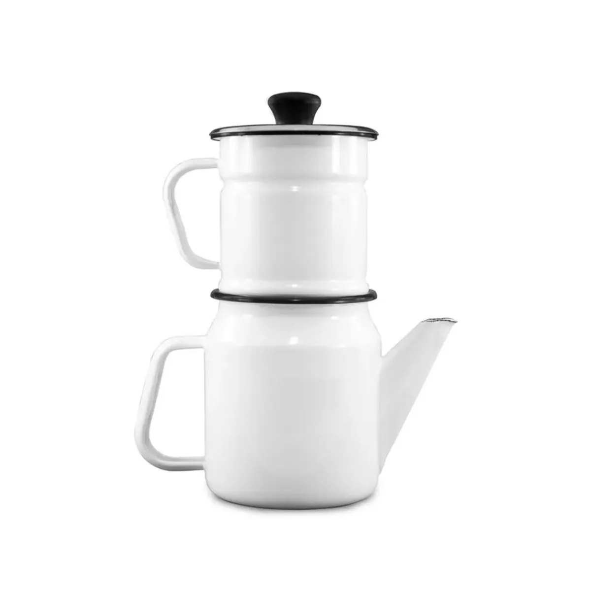 RECORD - Cafetera Record Esmaltada 2 pisos Acero Vitrificado