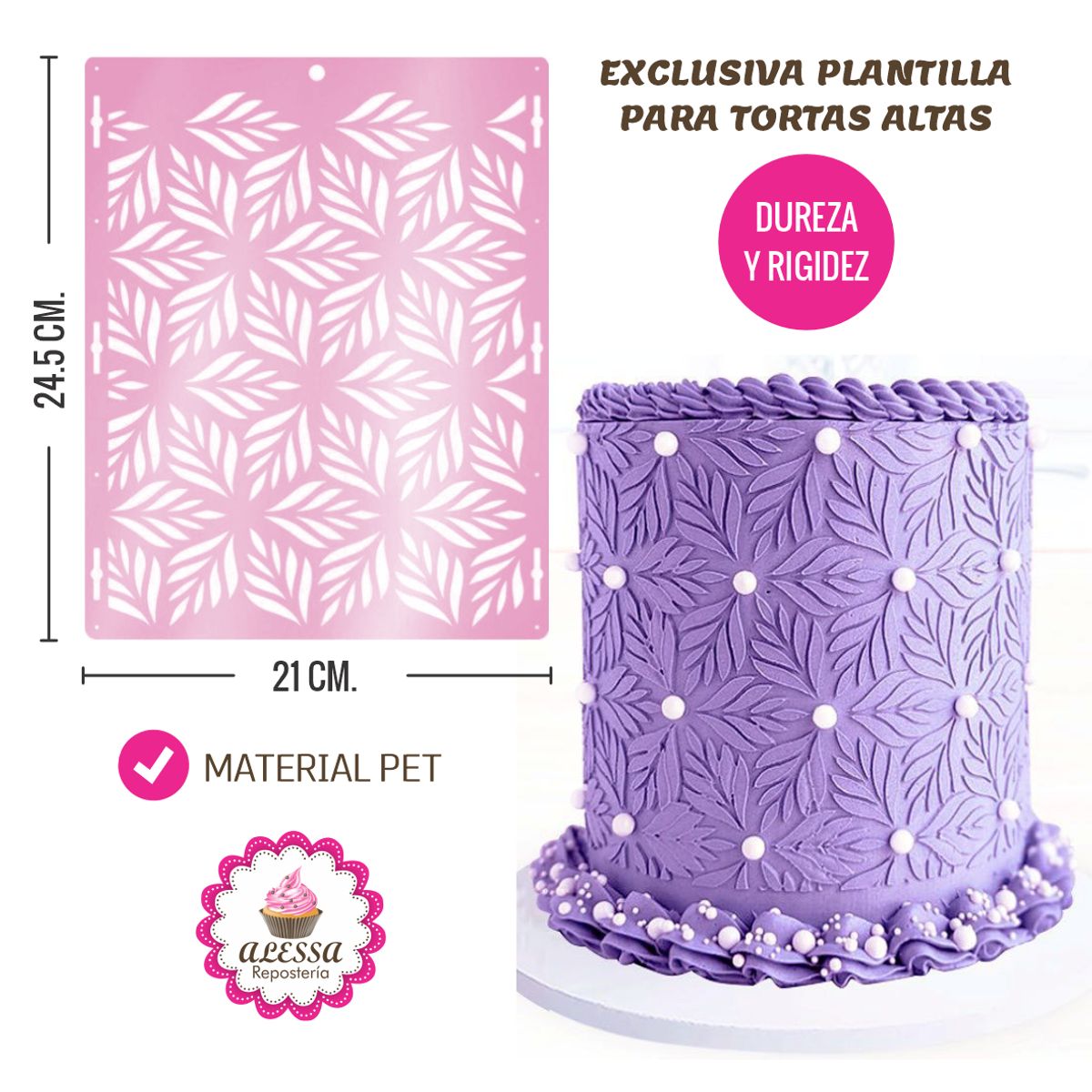 GENERICO - Plantilla Stencil Modelo Havana para Reposteria