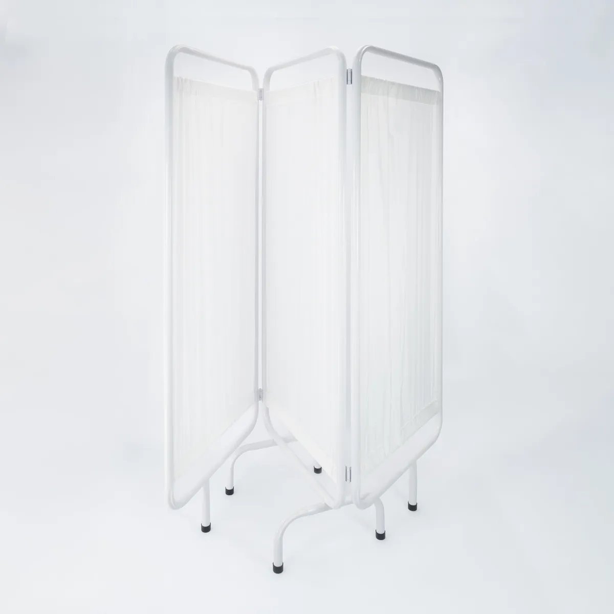 GENERICO - Biombo Metálico Blanco De Tres Cuerpos