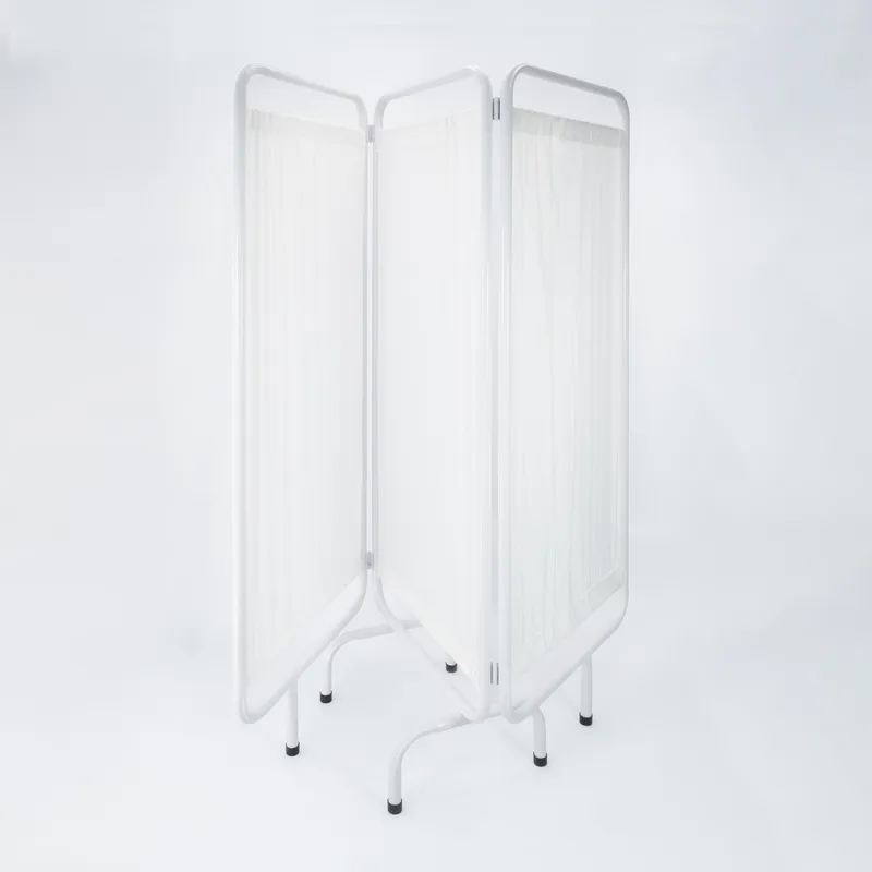 GENERICO - Biombo Metálico Blanco De Tres Cuerpos