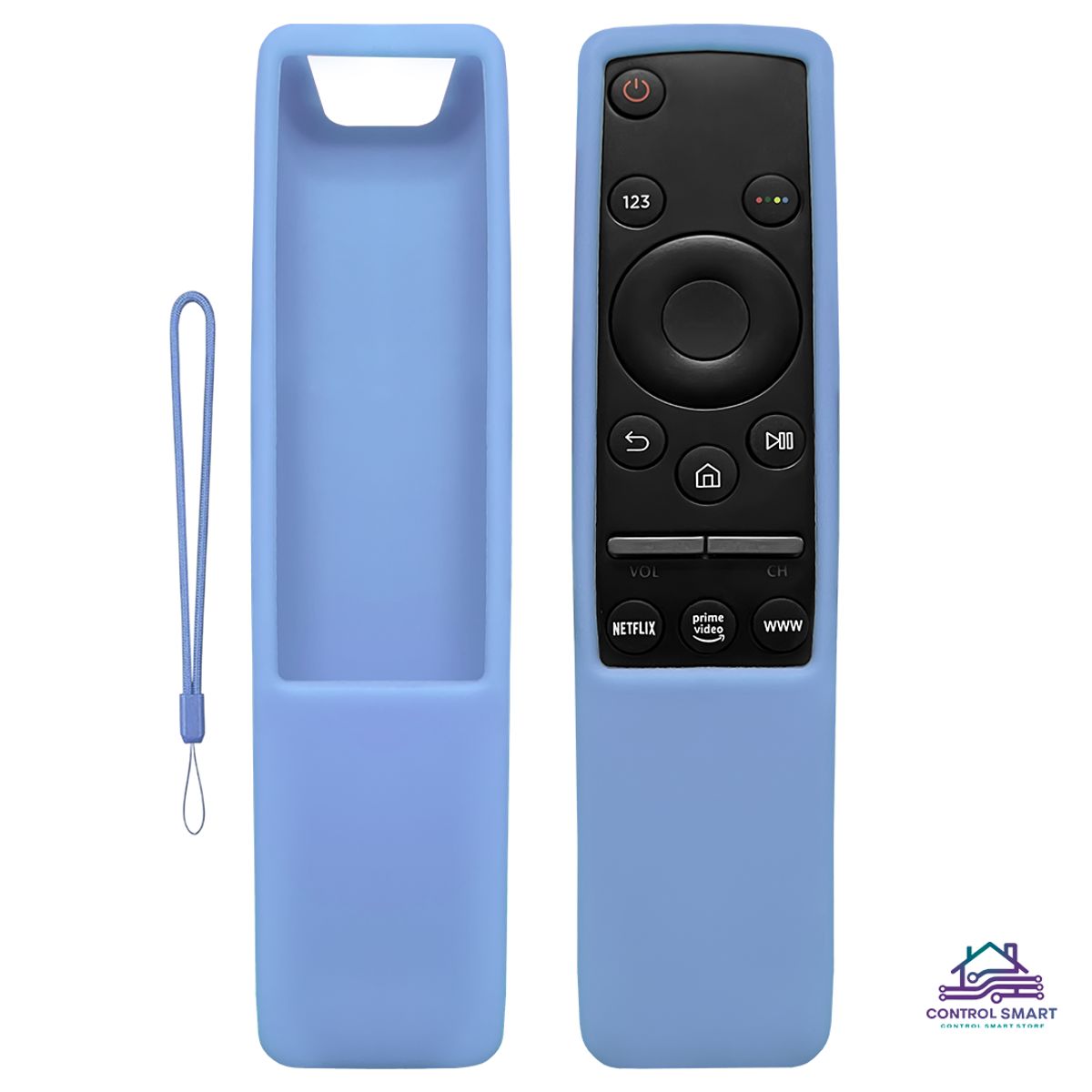 CASE - Funda  Antideslizante para Control Remoto Samsung Curvo – Celeste