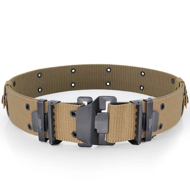 GENERICO - Correa Cinturón táctico ajustable Beige 110cm-130cm