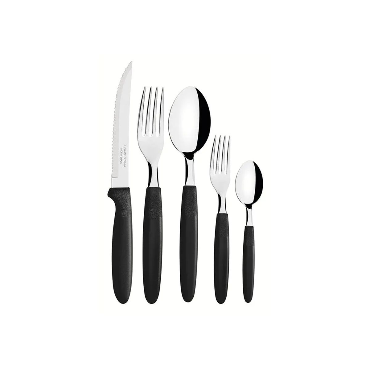 TRAMONTINA - Juego de Cubiertos Tramontina 30 piezas ipanema Negro