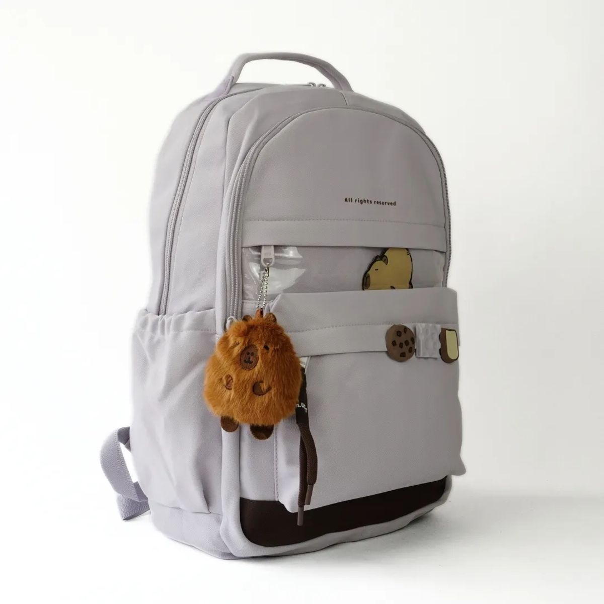 GENERICO - Mochila aesthetic capibara con transparencia