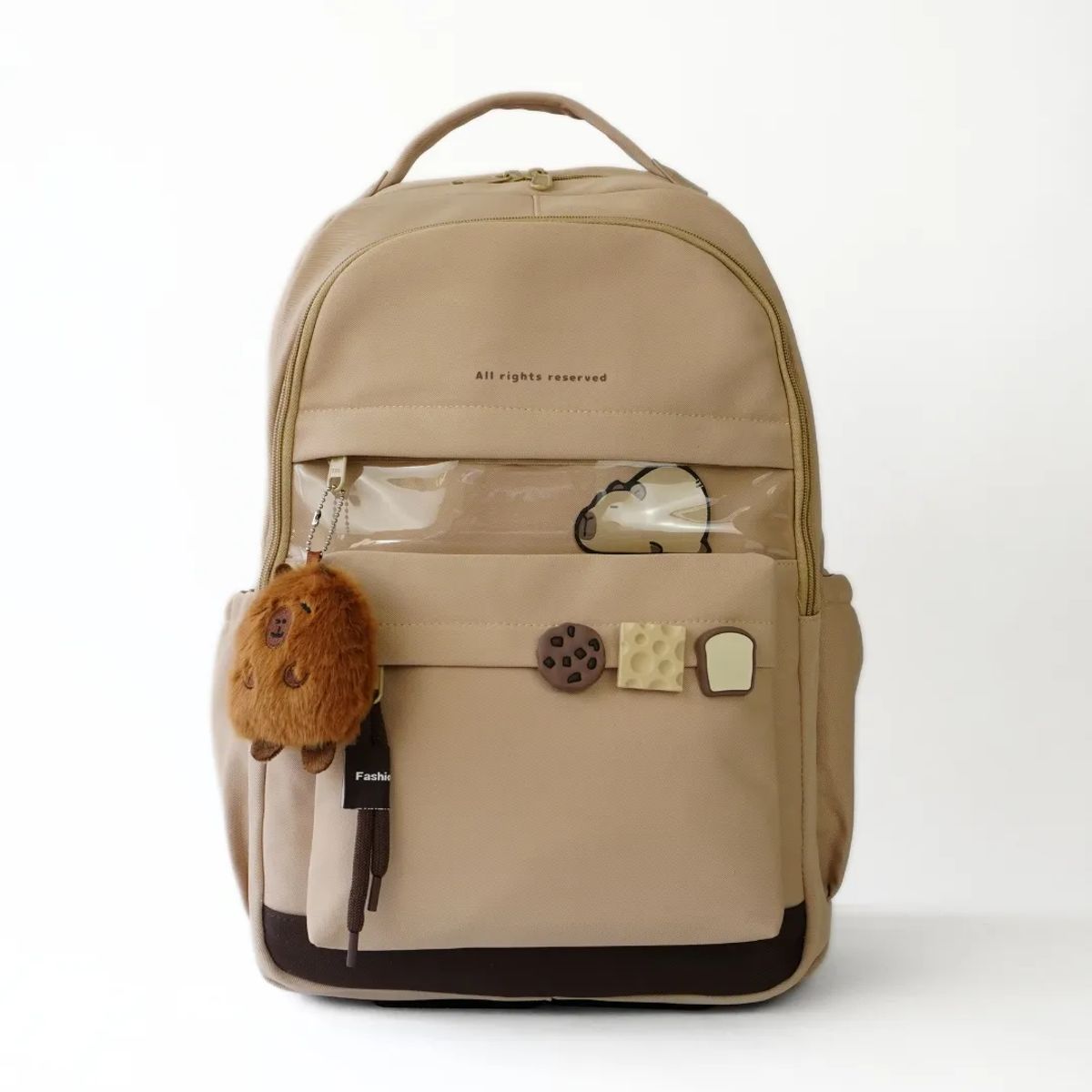 GENERICO - Mochila aesthetic capibara con transparencia