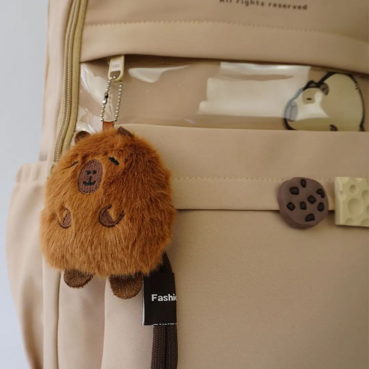 GENERICO - Mochila aesthetic capibara con transparencia