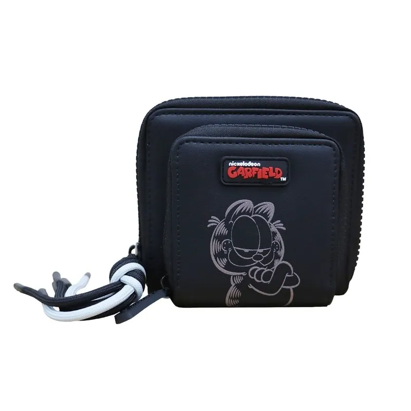 GARFIELD - Billetera Garfield con Cierre y Asa Azul