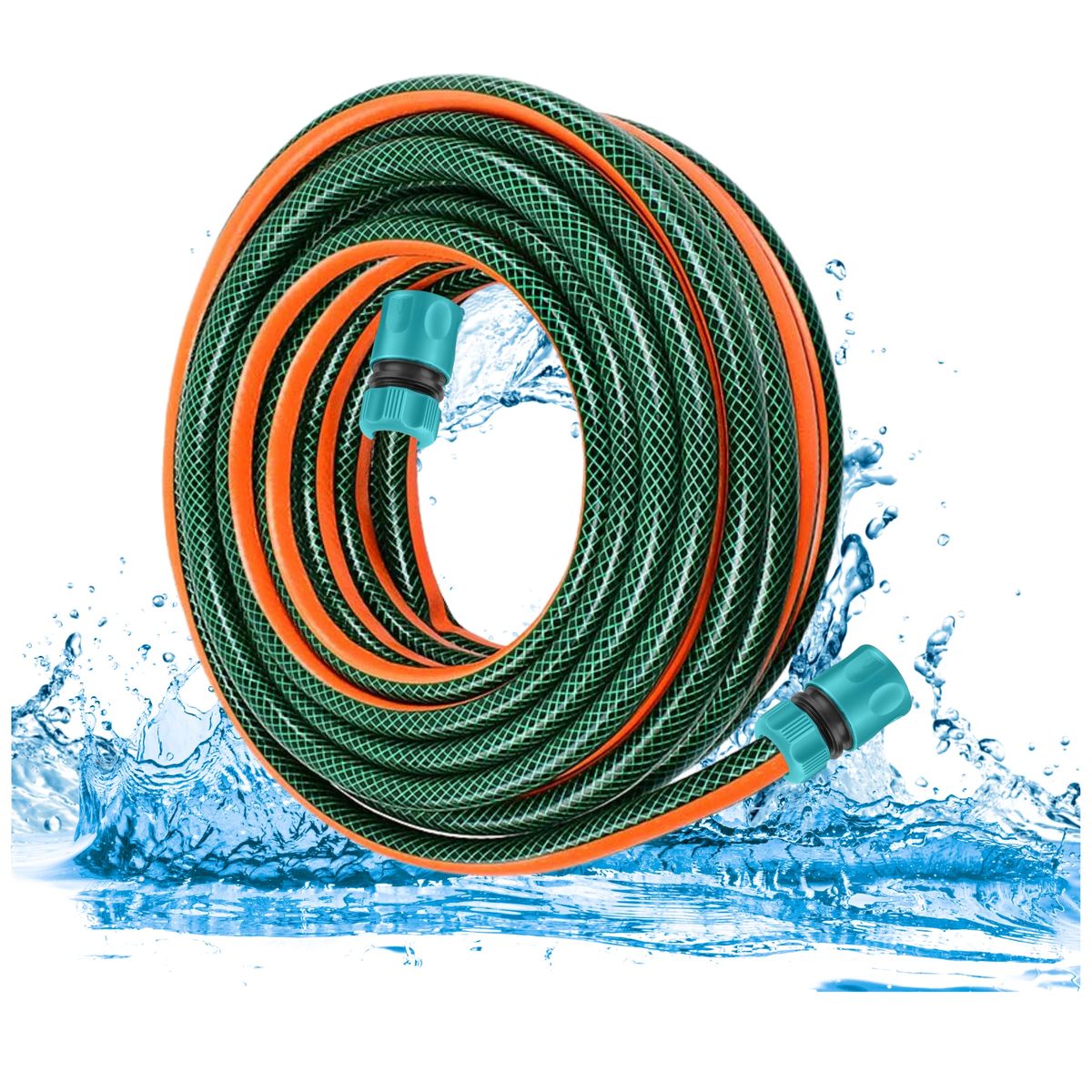 TOTAL TOOLS - Manguera para hidrolavadora riego expandible 10m conectores rápidos