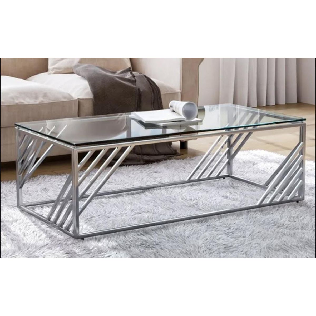 NACION MUEBLES - Mesa de centro de acero modelo Javi