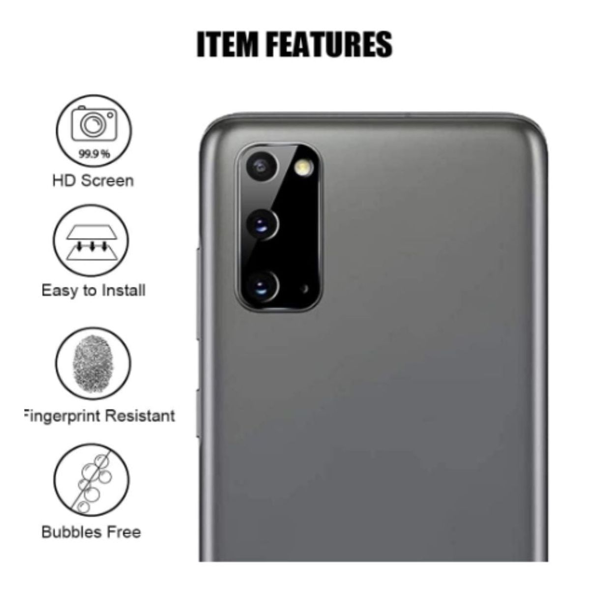 GENERICO - Mica de Cámara Black para MOTOROLA G5 G