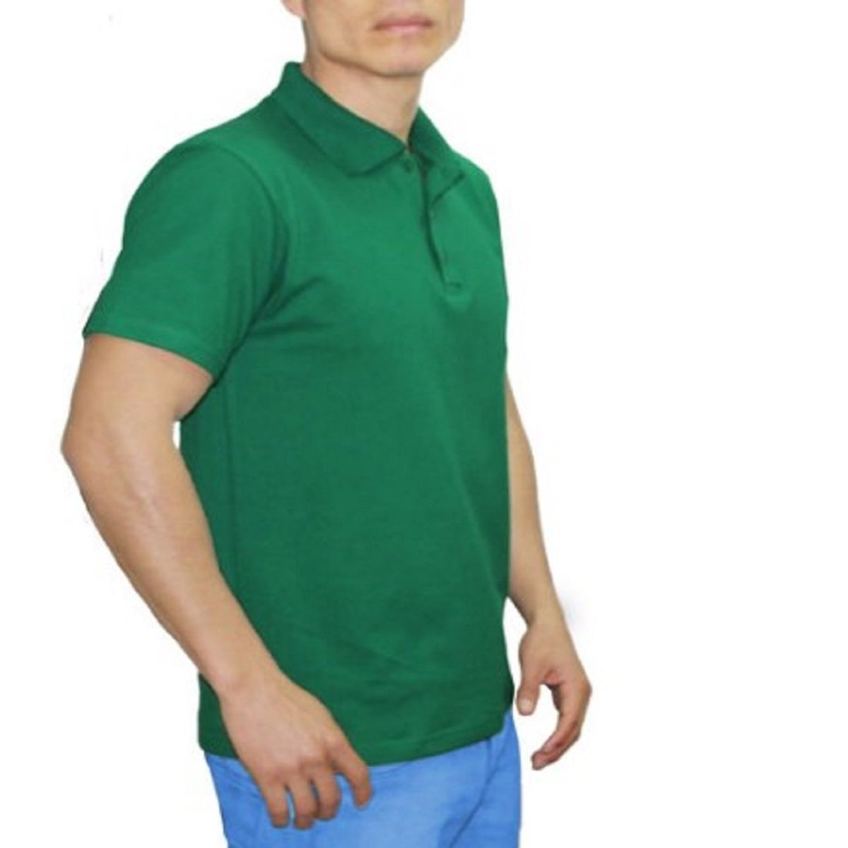 GENERICO - POLO CUELLO CAMISERO MANGA CORTA VERDE