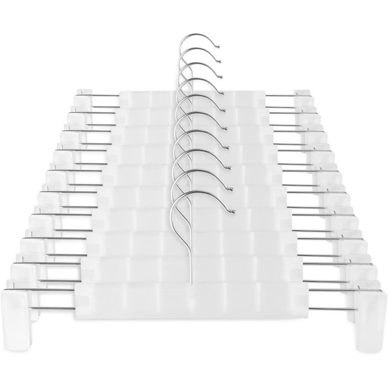 GENERICO - PACK X 5 COLGADOR ROPA CLIP MATE PERCHA PANTALON FALDA