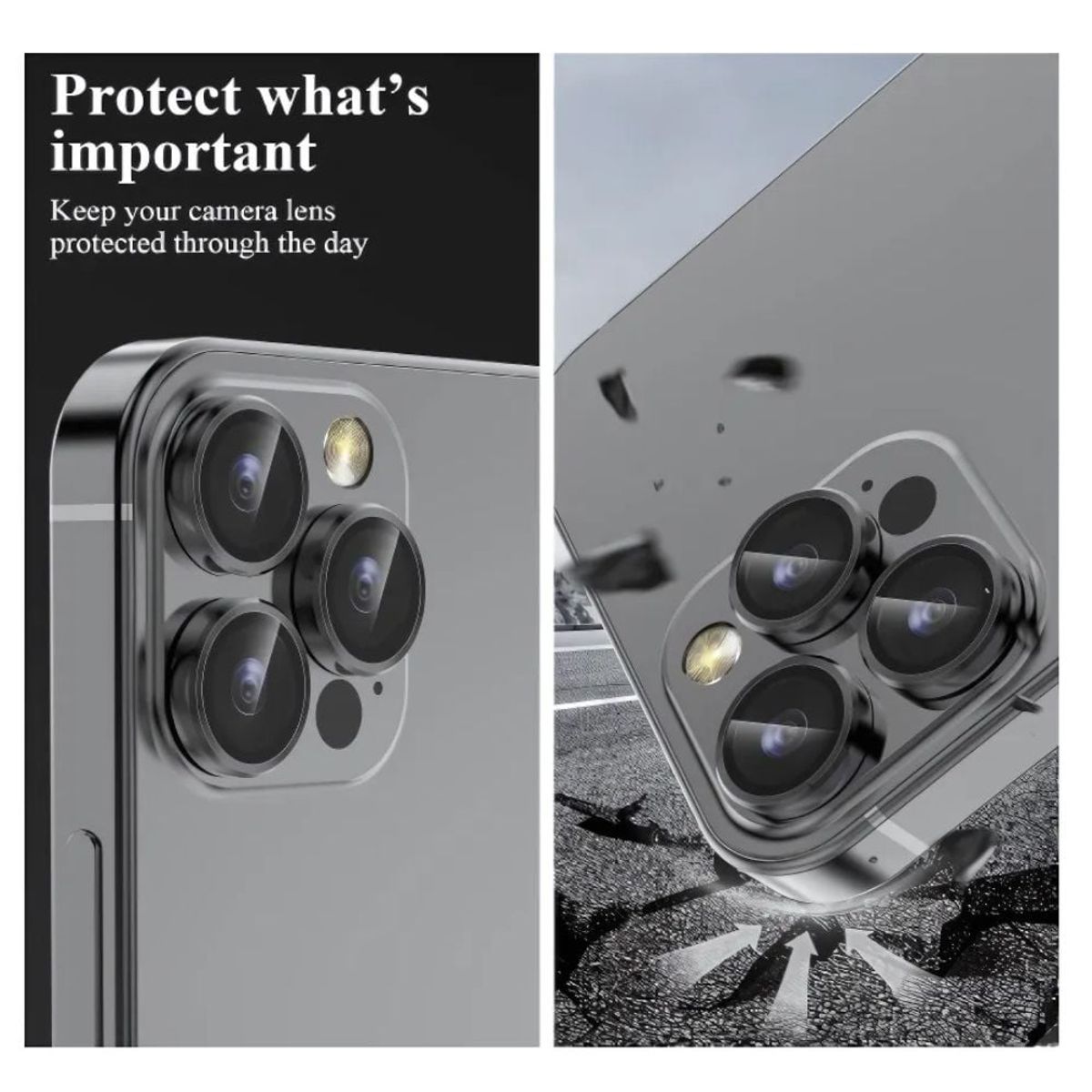 GENERICO - Mica de Camara para Samsung A54 Negro