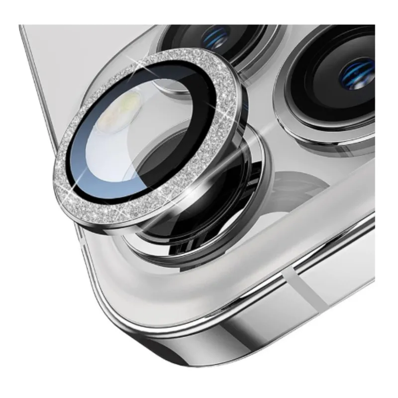 GENERICO - Mica de Cámara con Glitter Plateado para Samsung A15