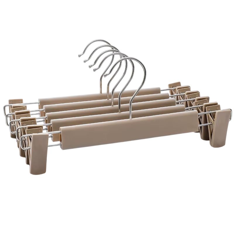 GENERICO - PACK X 5 COLGADOR ROPA CLIP MATE PERCHA PANTALON FALDA