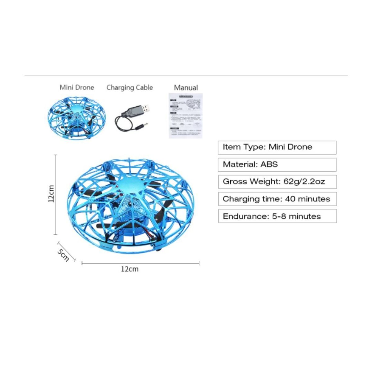 GENERICO - OVNI Mini Dron Juguete Volador con Sensor para Niños