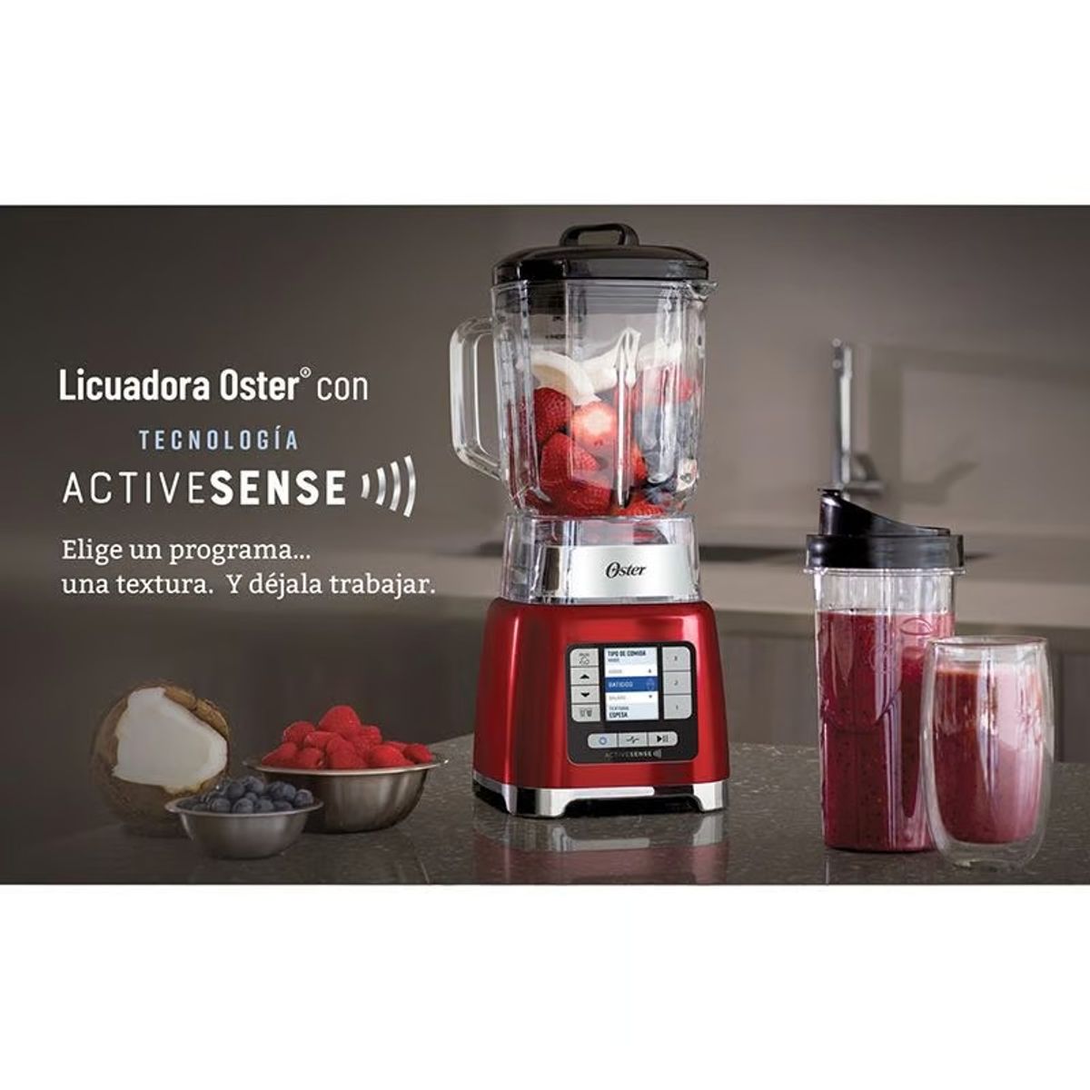 OSTER - Licuadora 2L Active Sense con Blender BLSTTDGRBG-053