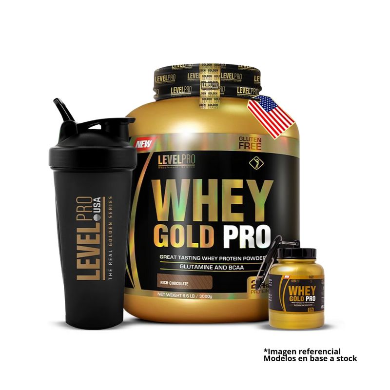 LEVEL PRO - PACK WHEY GOLD PRO 3KG CHOCOLATE