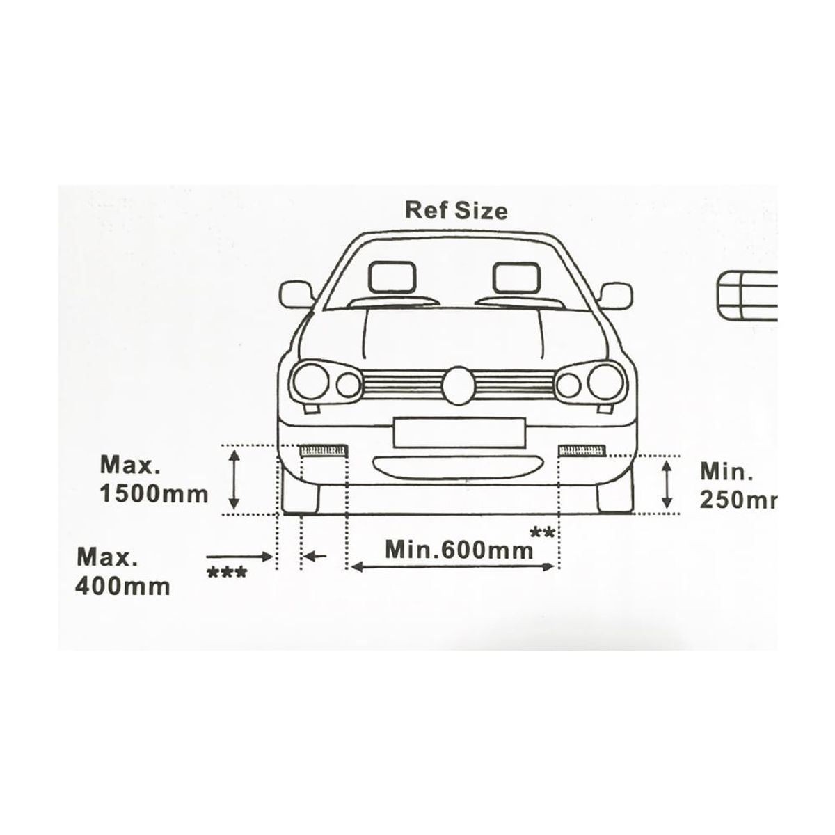 GENERICO - Foco Led Luz Día Caminero 8 Leds 15w – 12v Automóvil