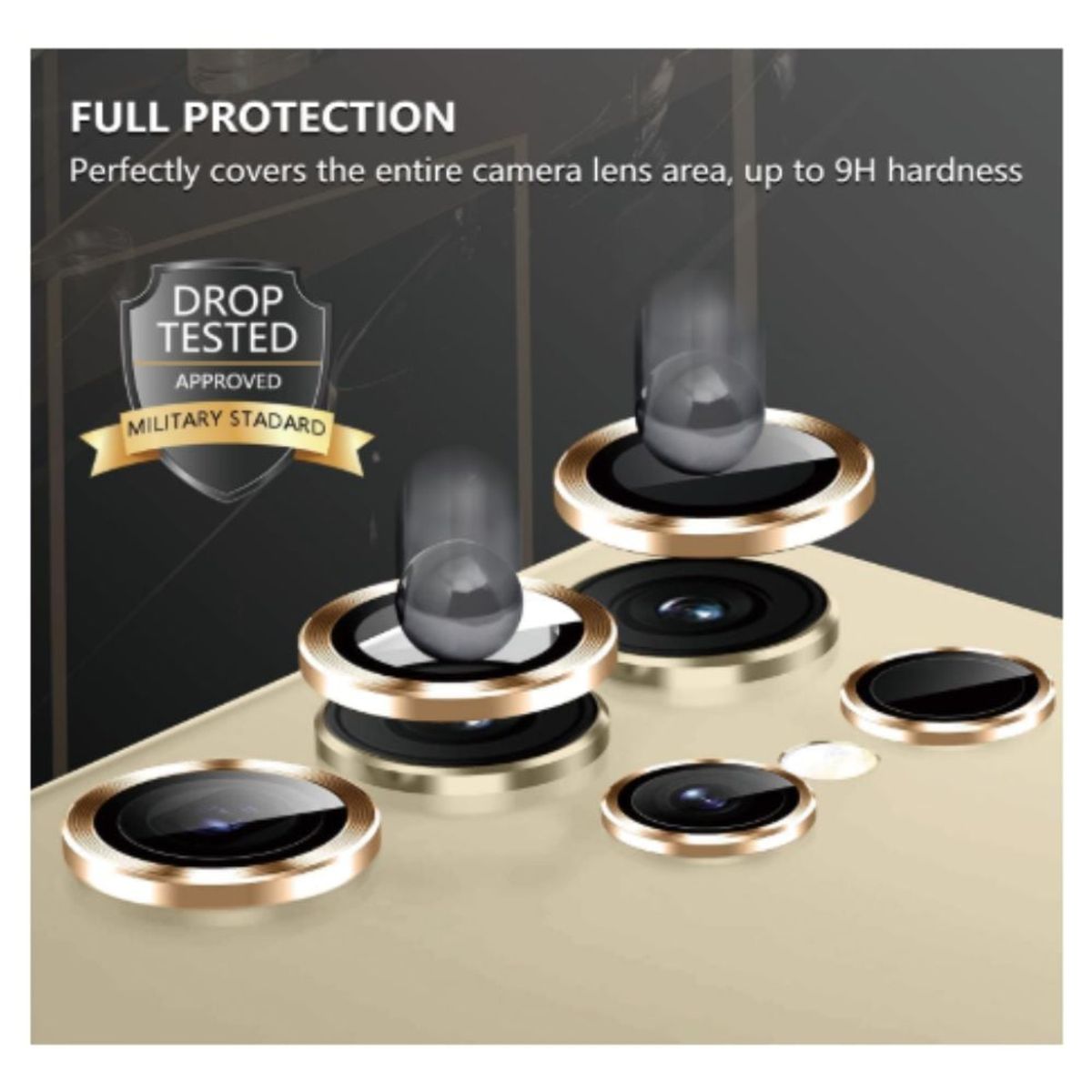 GENERICO - Mica de Cámara Dorado para Samsung S24 ULTRA