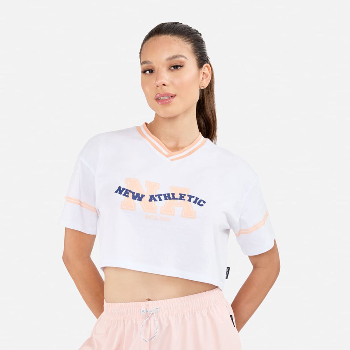 NEW ATHLETIC - Polo Crop New Athletic Amelia BlancoMelón Mujer