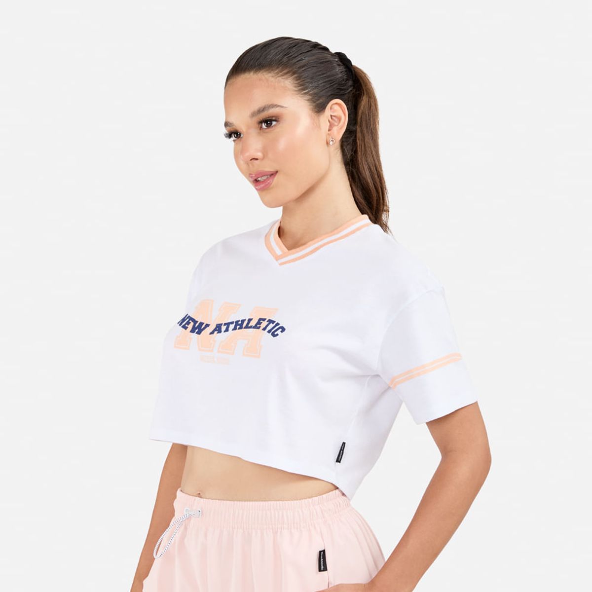 NEW ATHLETIC - Polo Crop New Athletic Amelia BlancoMelón Mujer