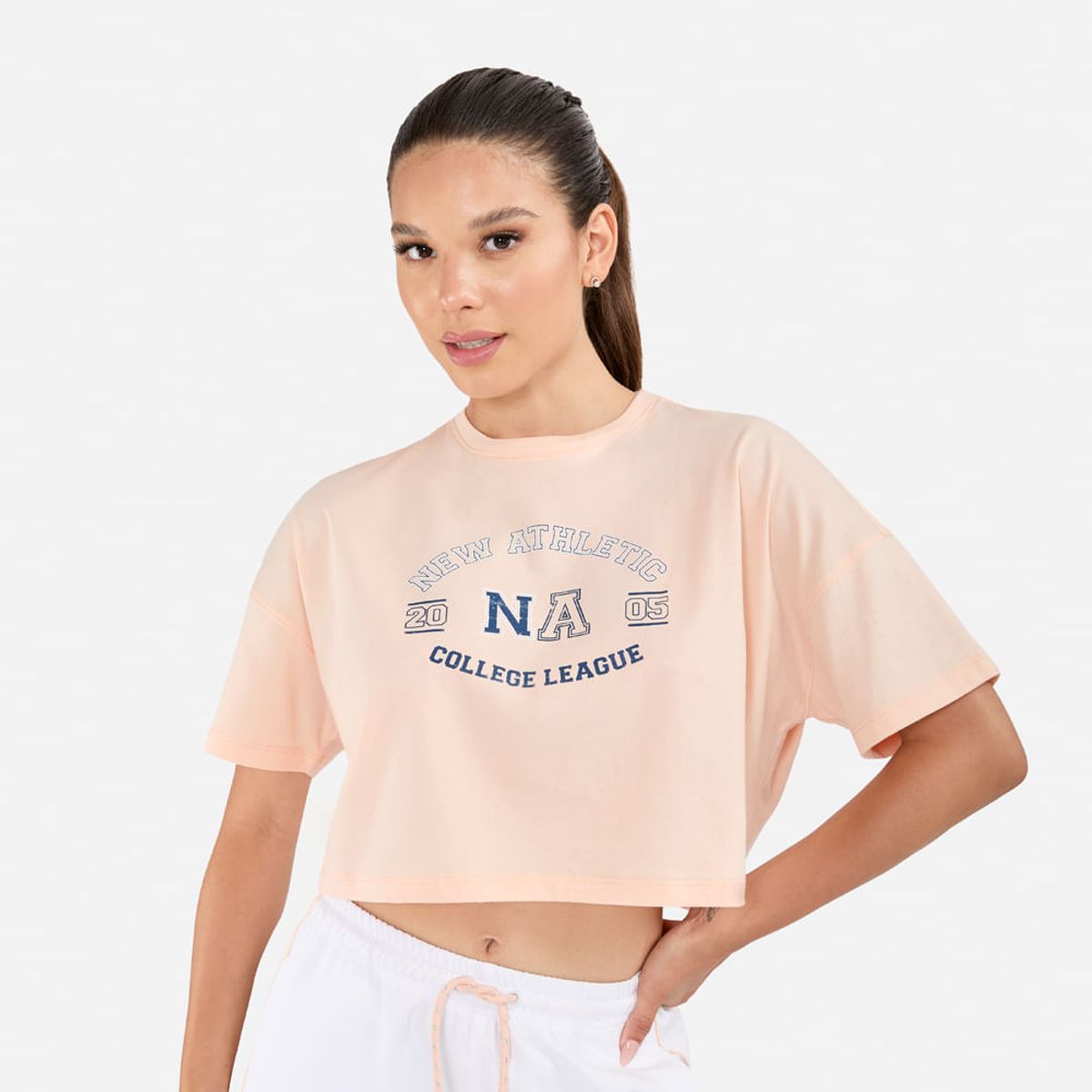 NEW ATHLETIC - Polo Crop New Athletic Emilia MelónAzul Oscuro Mujer