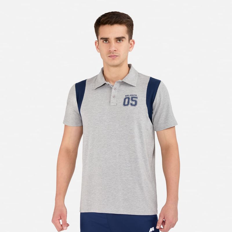 NEW ATHLETIC - Polo Mc New Athletic Adam GrisAzul Oscuro Hombre