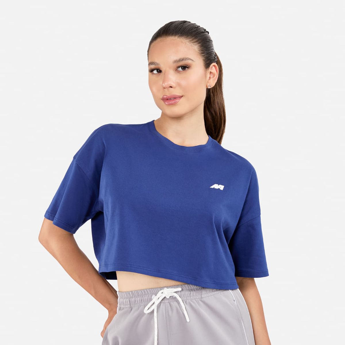 NEW ATHLETIC - Polo Crop New Athletic Jimena Azul Mujer