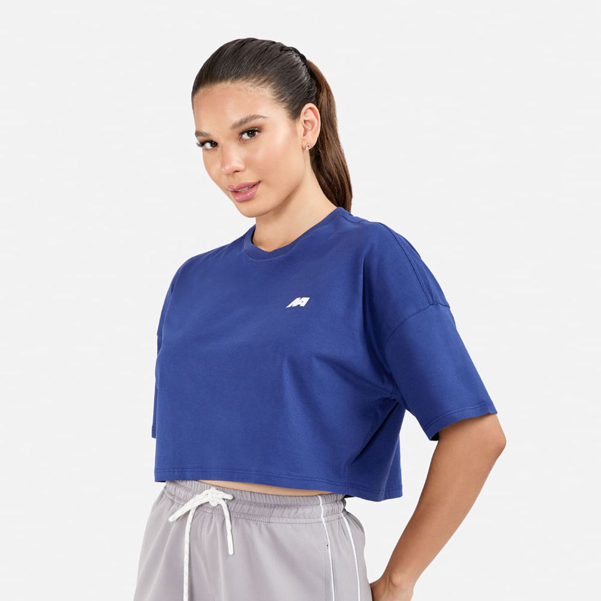 NEW ATHLETIC - Polo Crop New Athletic Jimena Azul Mujer