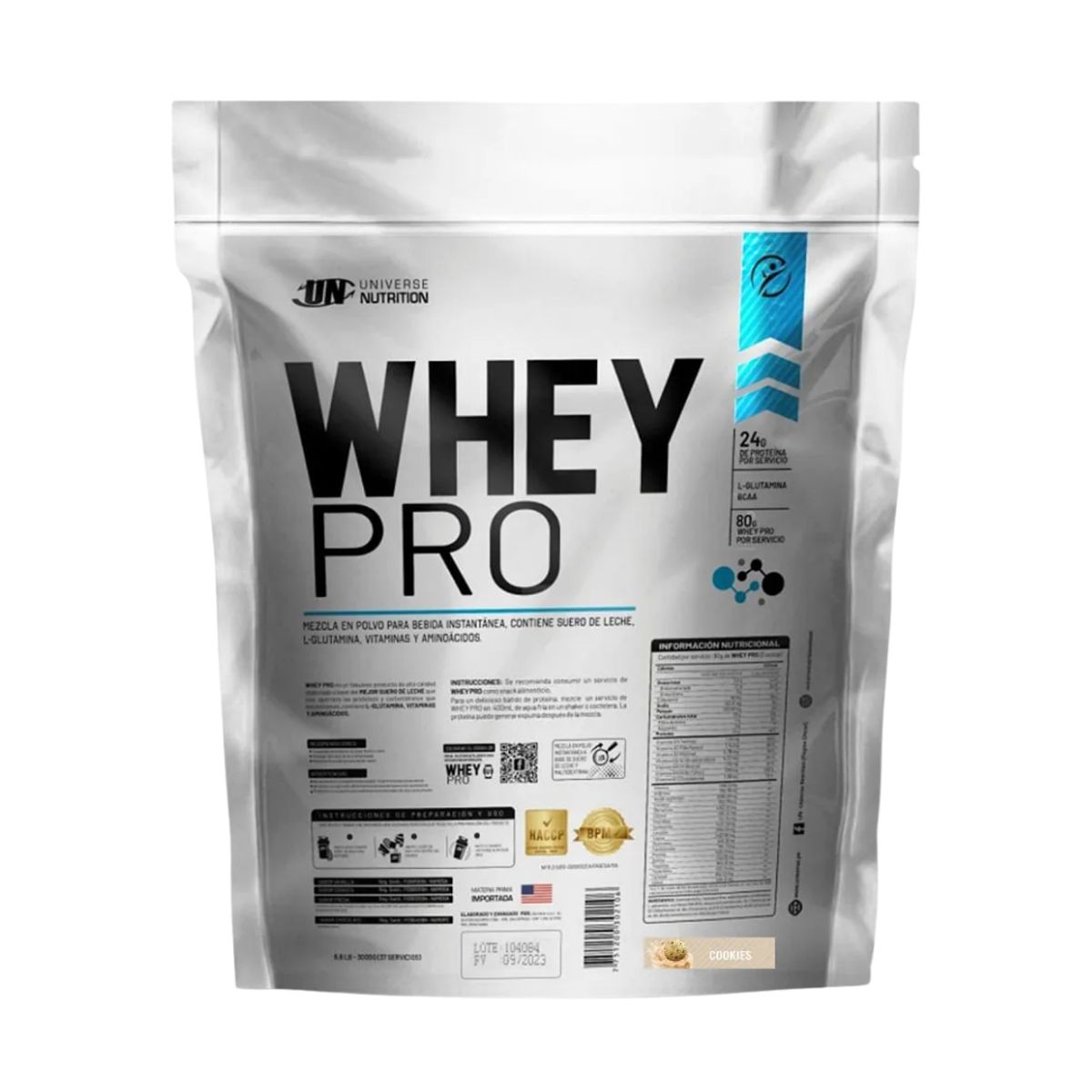 UNIVERSE NUTRITION - PROTEÍNA WHEY PRO 3KG COOKIES + X-B