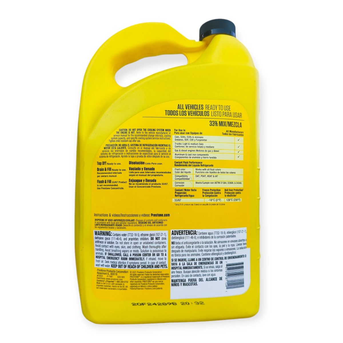 PRESTONE - Refrigerante Anticongelante Prestone 33% Verde