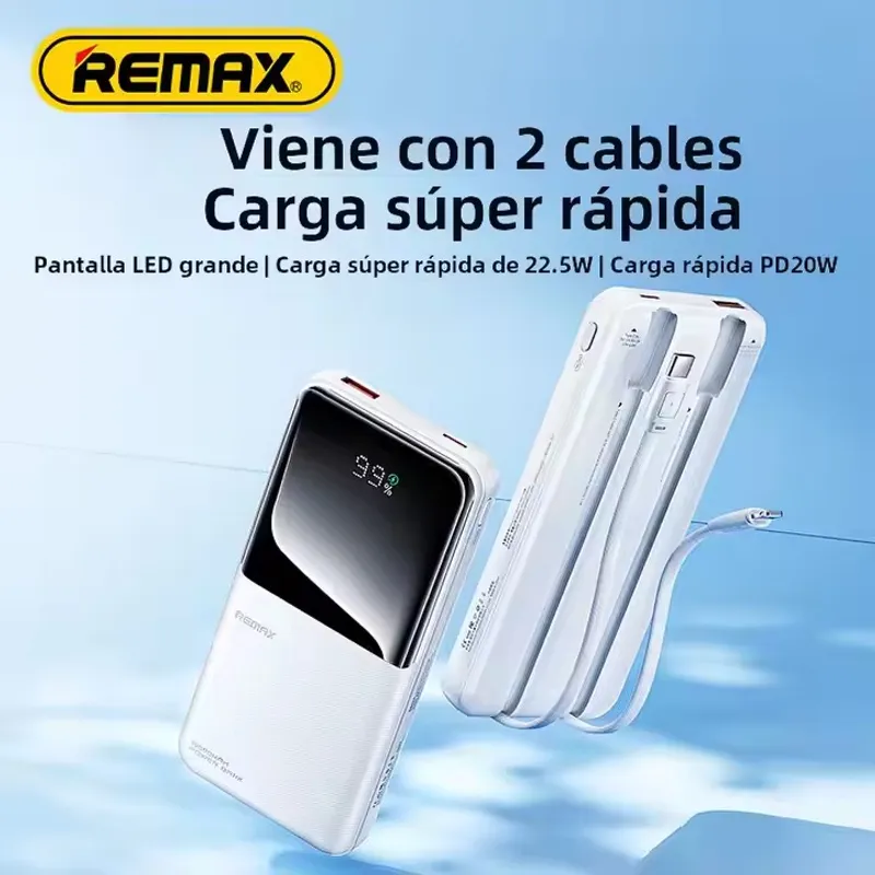 REMAX - CARGADOR PORTÁTIL        20000mAh  PD 20W+ QC 22.5W   MODELO RPP-680