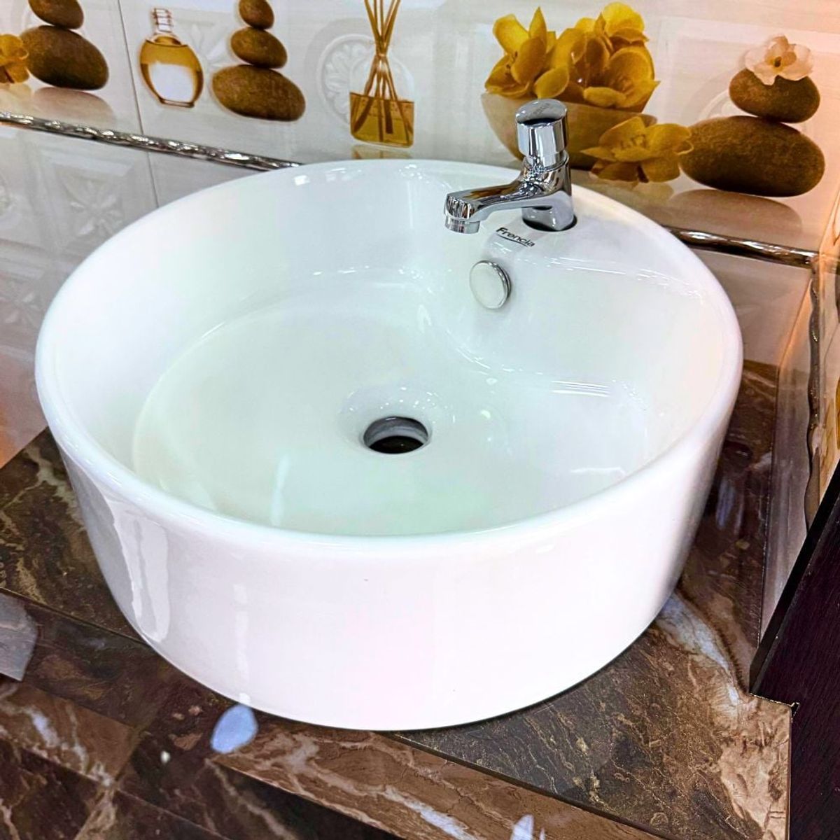 EJESA CREA TU ESPACIO IDEAL - COMBO LLAVE LAVATORIO BARCELONA + BOWL BARIT BLANCO  FRENCIA