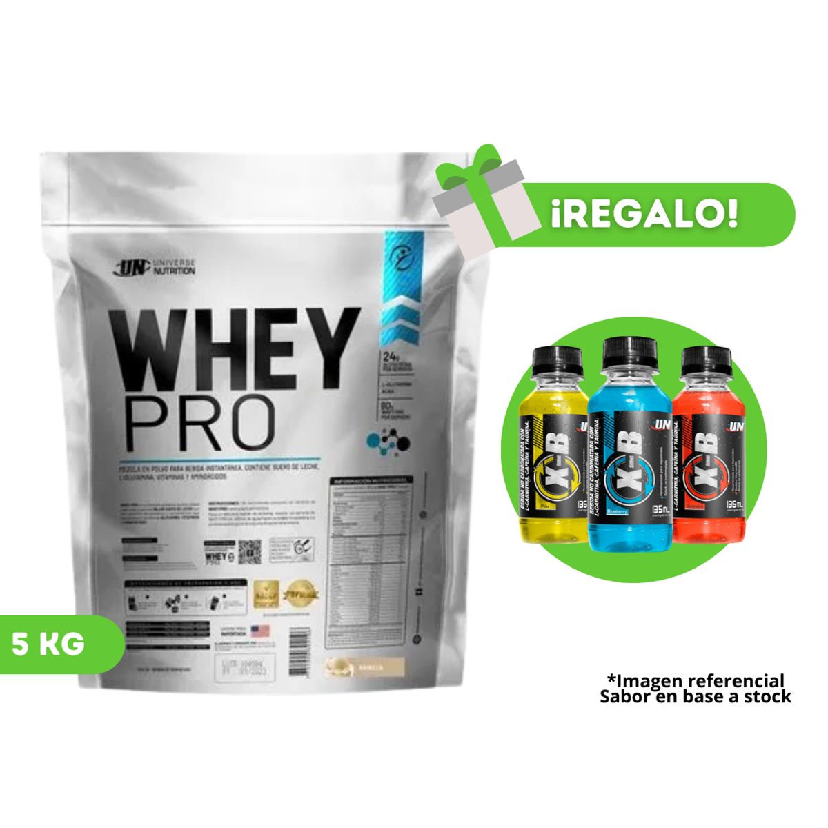 UNIVERSE NUTRITION - PROTEÍNA WHEY PRO 5KG VAINILLA + X-B