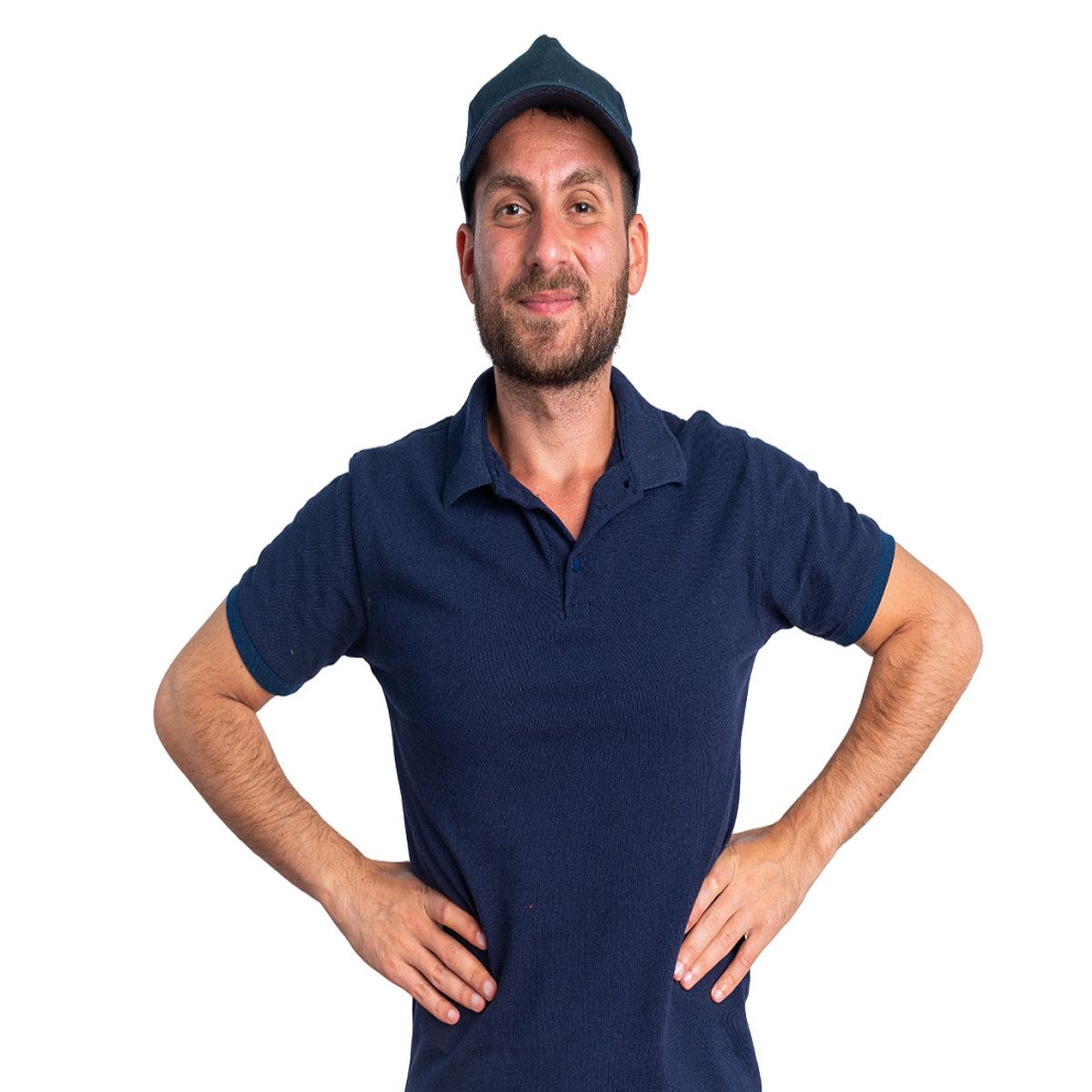 GENERICO - POLO CUELLO CAMISERO MANGA CORTA  AZUL MARINO