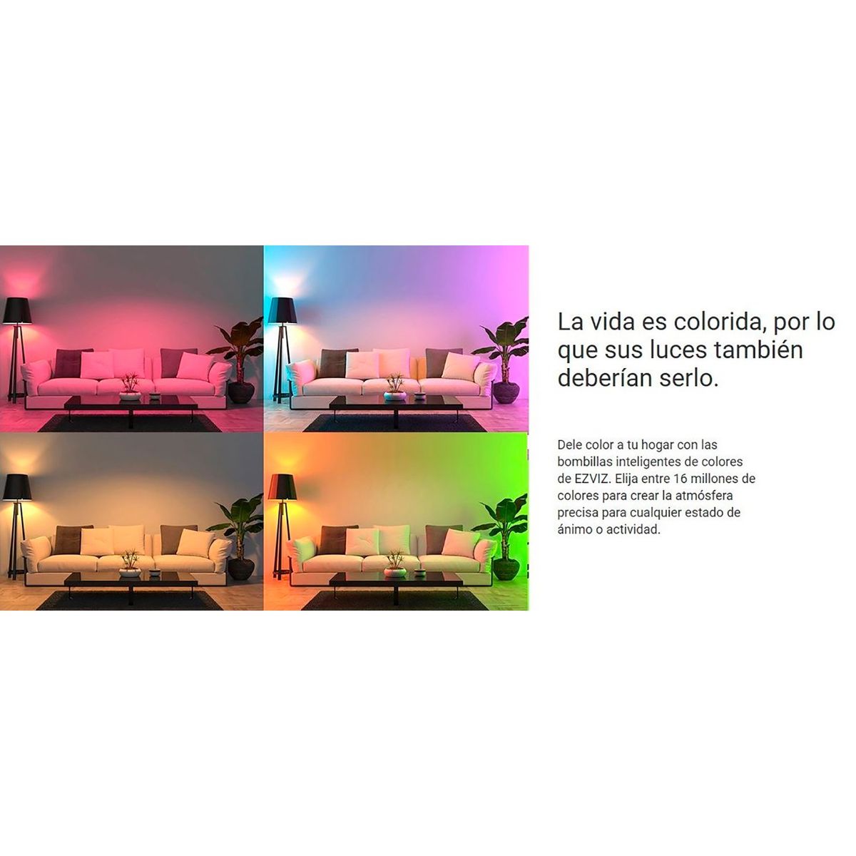 EZVIZ - Foco Led Wifi Ezviz LB1 Color Regulable Control por voz Wifi 24 GHz