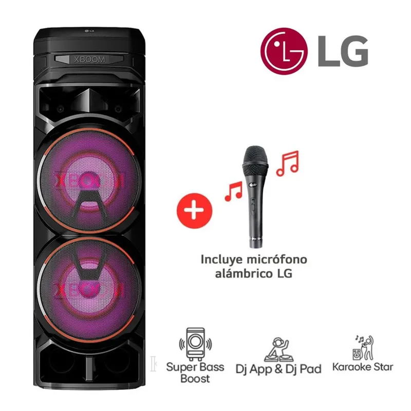 LG - PARLANTE BLUETOOTH PORTÁTIL LG TORRE DE SONIDO XBOOM RNC9